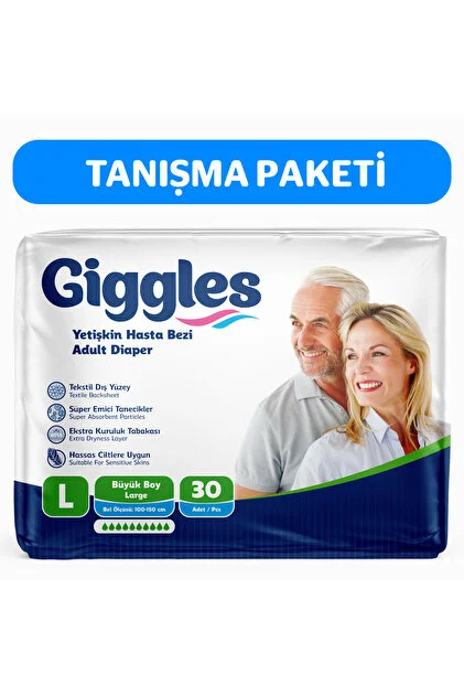 Bel Bantlı Hasta Bezi Large 30'lu